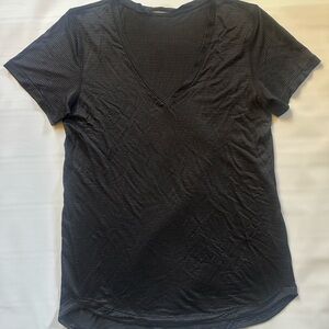 Lululemon Athletica Black V-Neck Blouse